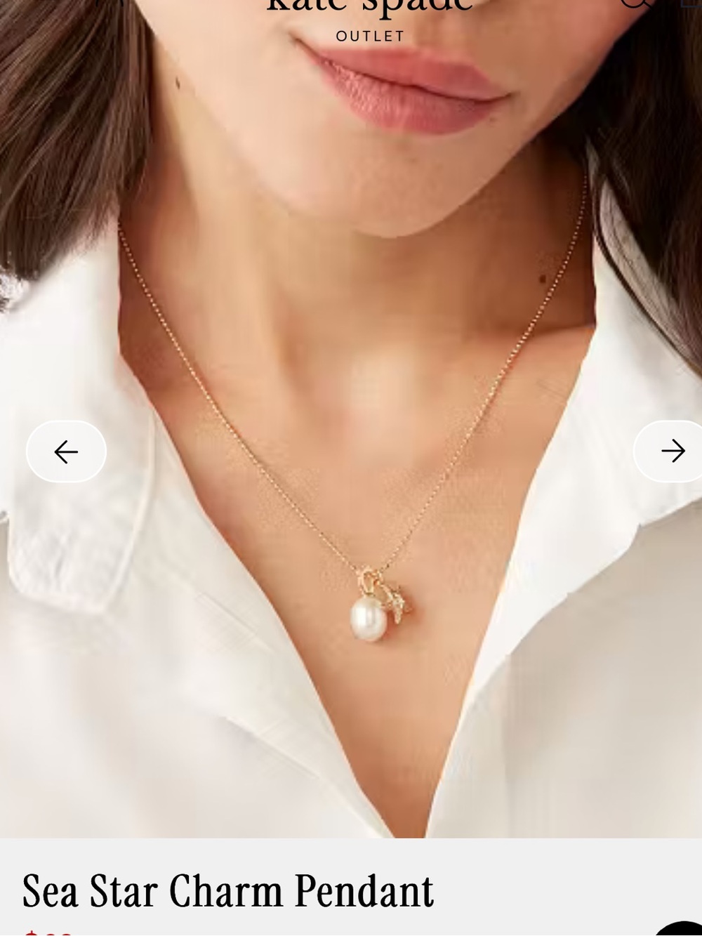 NEW Kate Spade Sea Star Charm Pendant Necklace